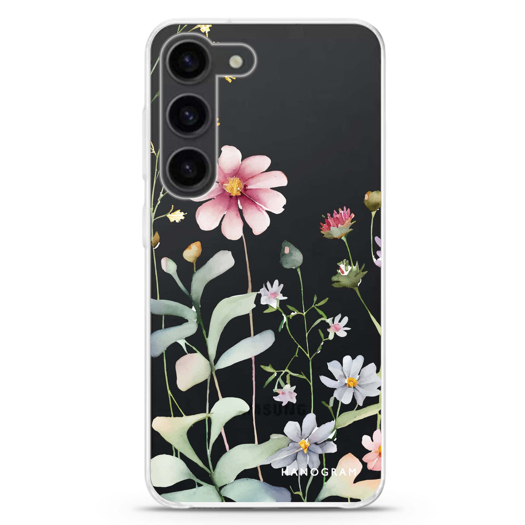 Floral Samsung Galaxy 水晶透明保護殼
