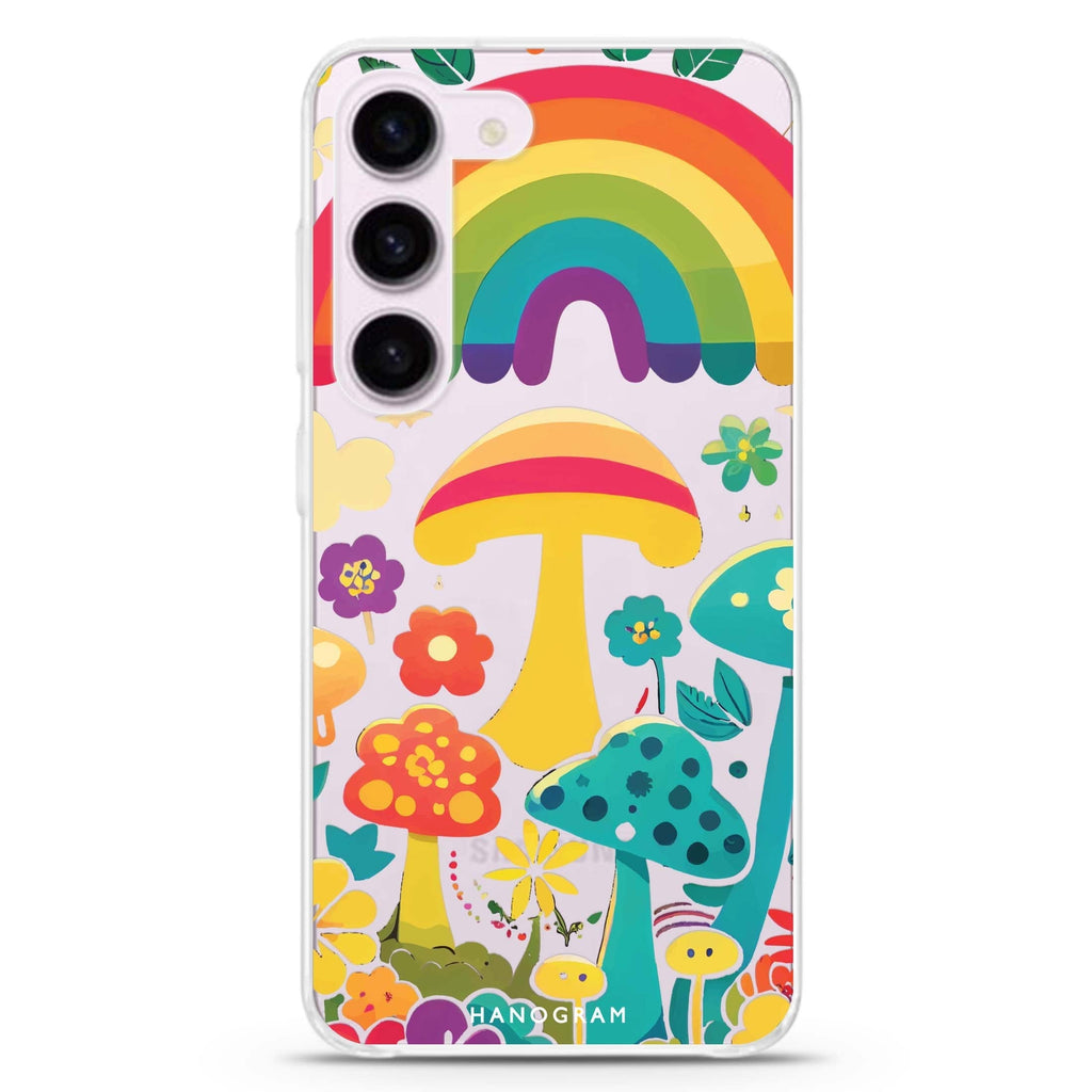 Rainbow Mushroom Garden Samsung Galaxy 水晶透明保護殼