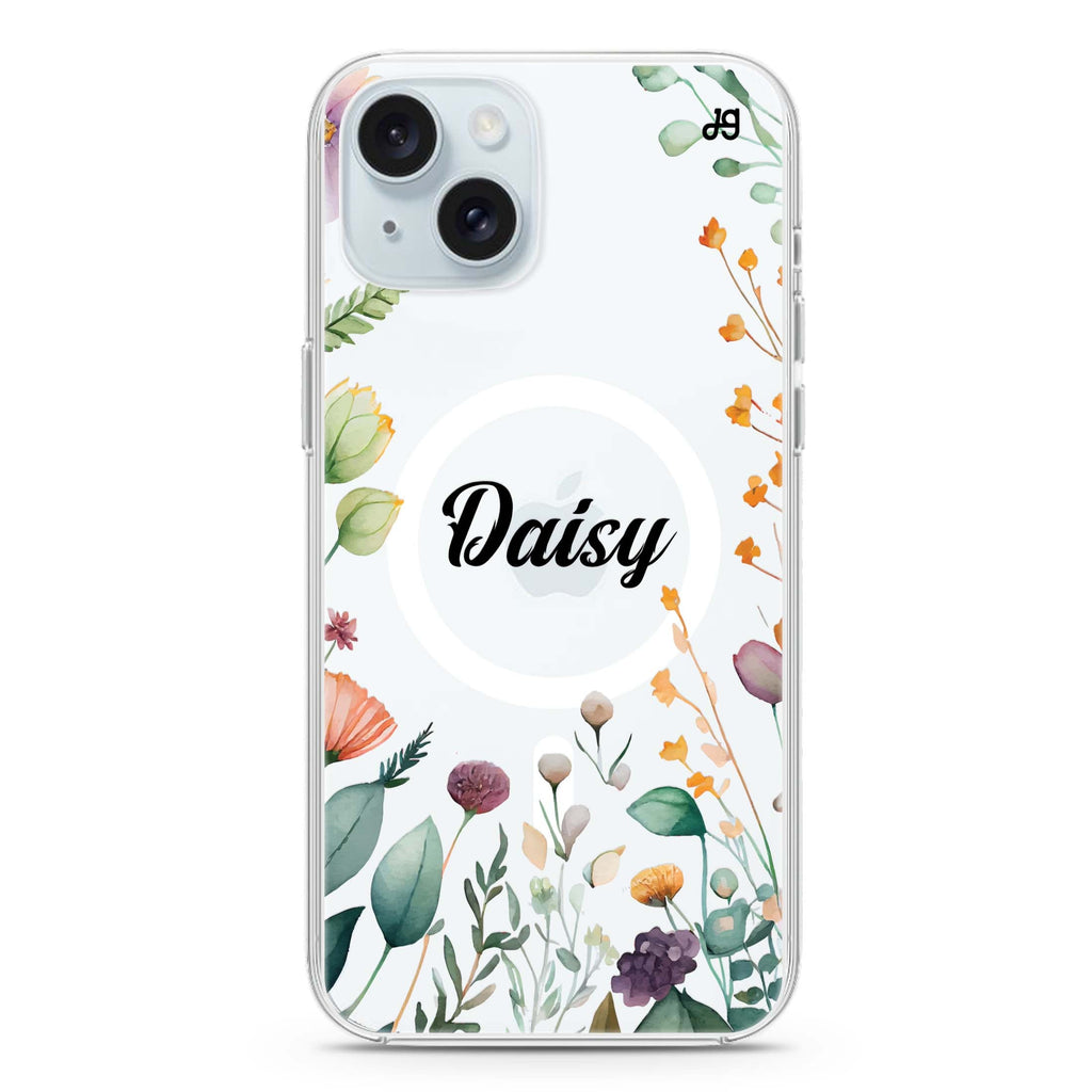 Beautiful Garden iPhone 15 Magsafe 兼容水晶透明保護殼