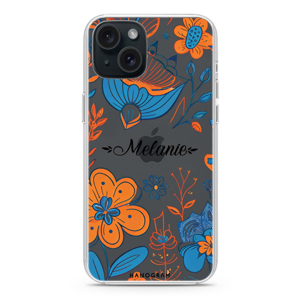 Floral Pattern iPhone 15 水晶透明保護殼