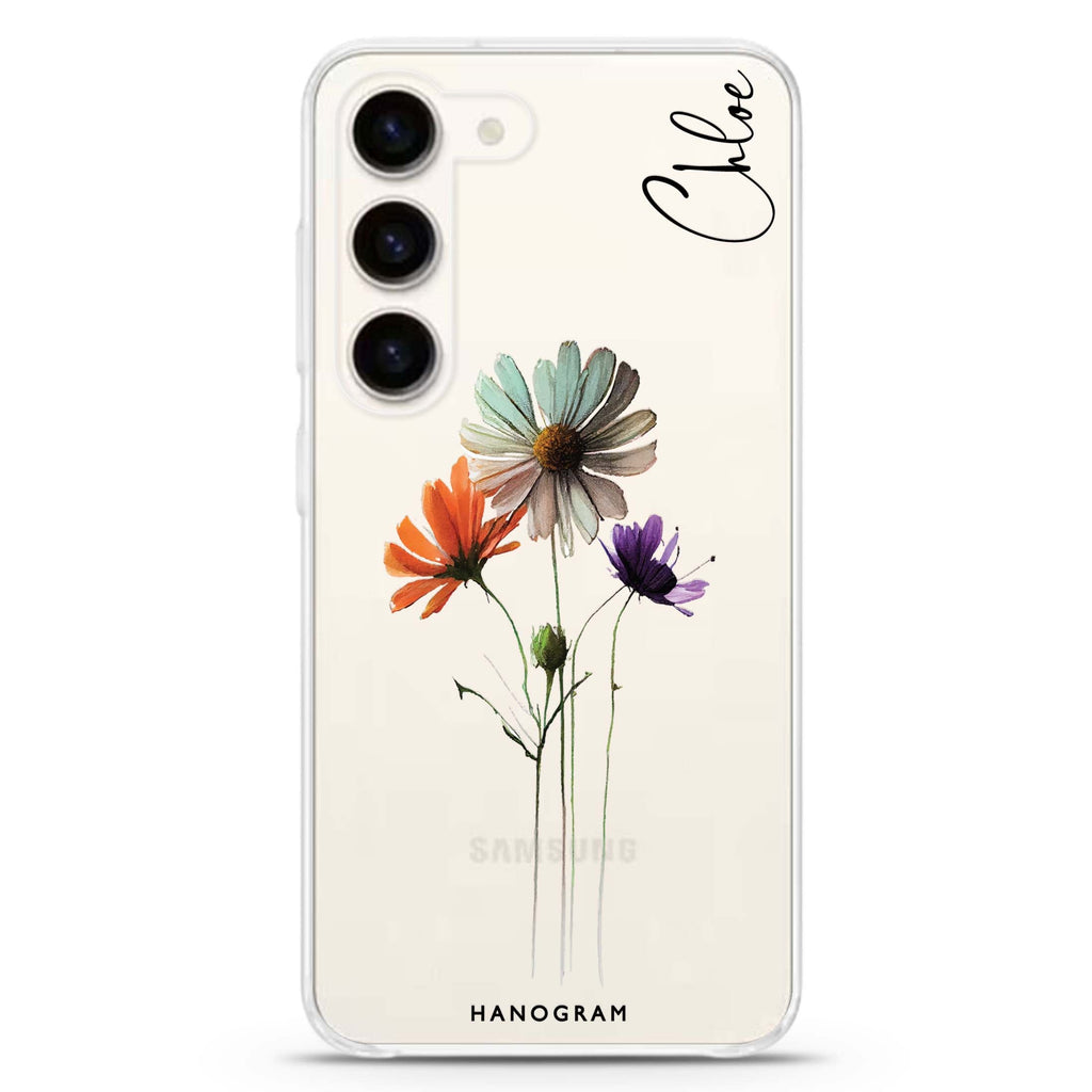 A watercolour floral Samsung Galaxy 水晶透明保護殼