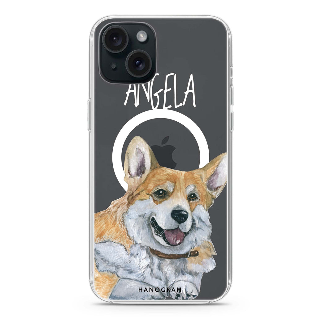 Corgi iPhone 15 Plus Magsafe 兼容水晶透明保護殼