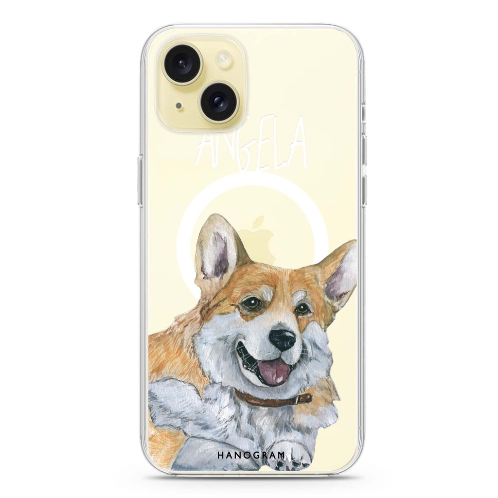 Corgi iPhone 15 Magsafe 兼容水晶透明保護殼