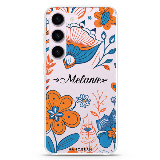 Floral Pattern Samsung Galaxy 水晶透明保護殼