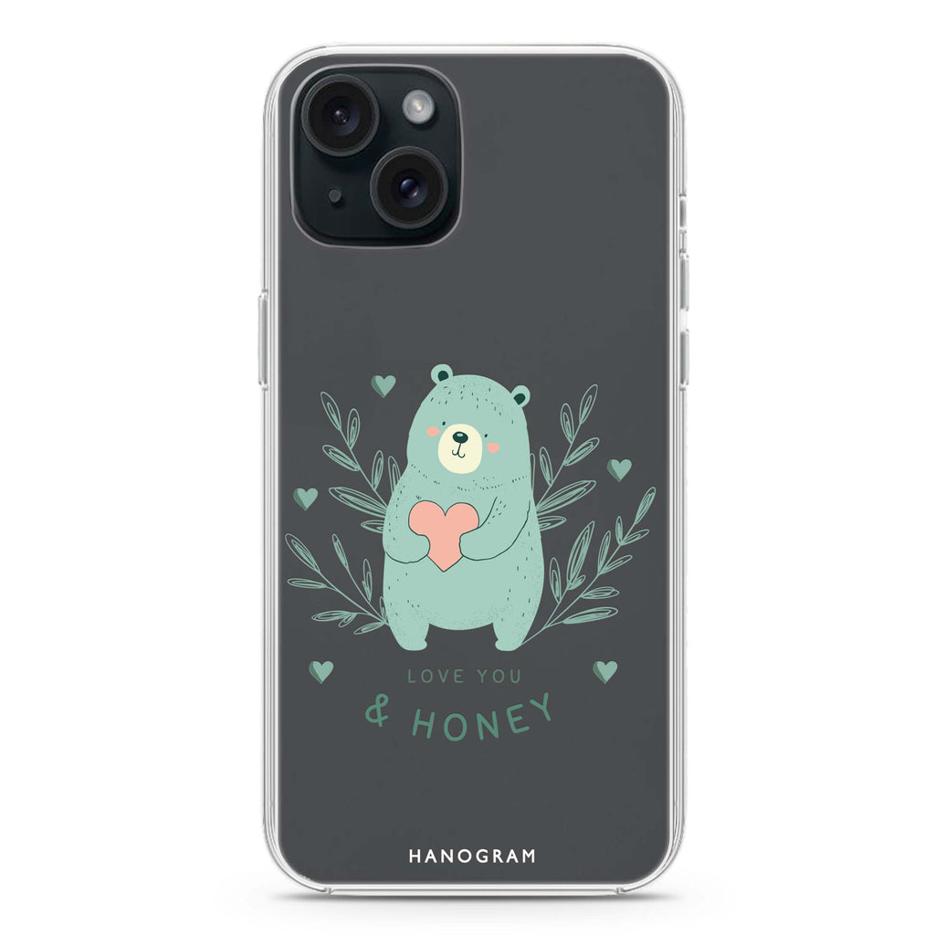 Honey Bear iPhone 15 水晶透明保護殼