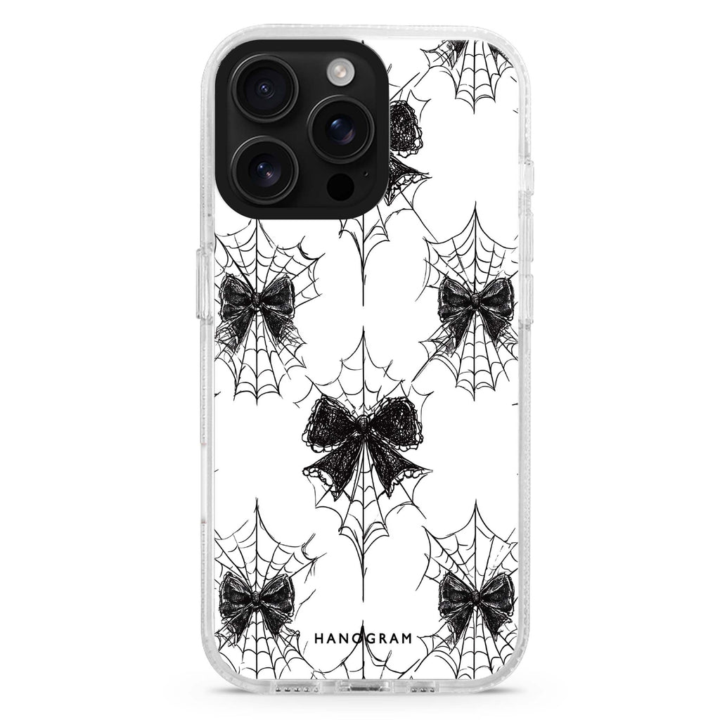 Gothic Web Lace Magsafe 兼容水晶透明保護殼