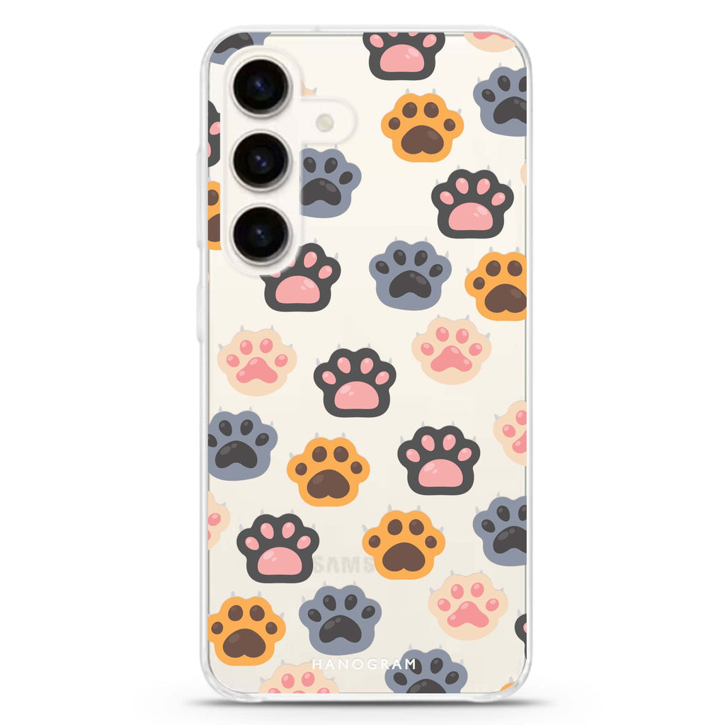 Paws & Pads Samsung Galaxy S26/S25/S24 水晶透明保護殼正面展示