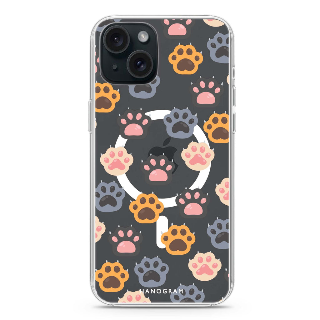 Paws & Pads iPhone 15 Magsafe 兼容水晶透明保護殼
