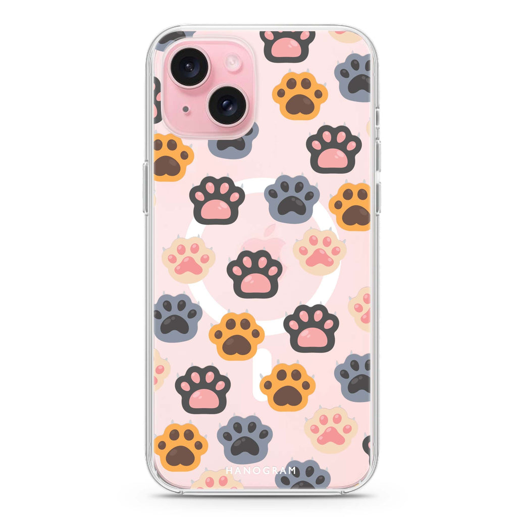Paws & Pads iPhone 15 Plus Magsafe 兼容水晶透明保護殼