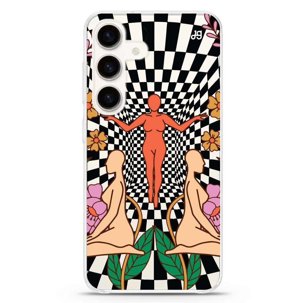 Mindful Moments Samsung Galaxy S26/S25/S24 水晶透明保護殼正面展示
