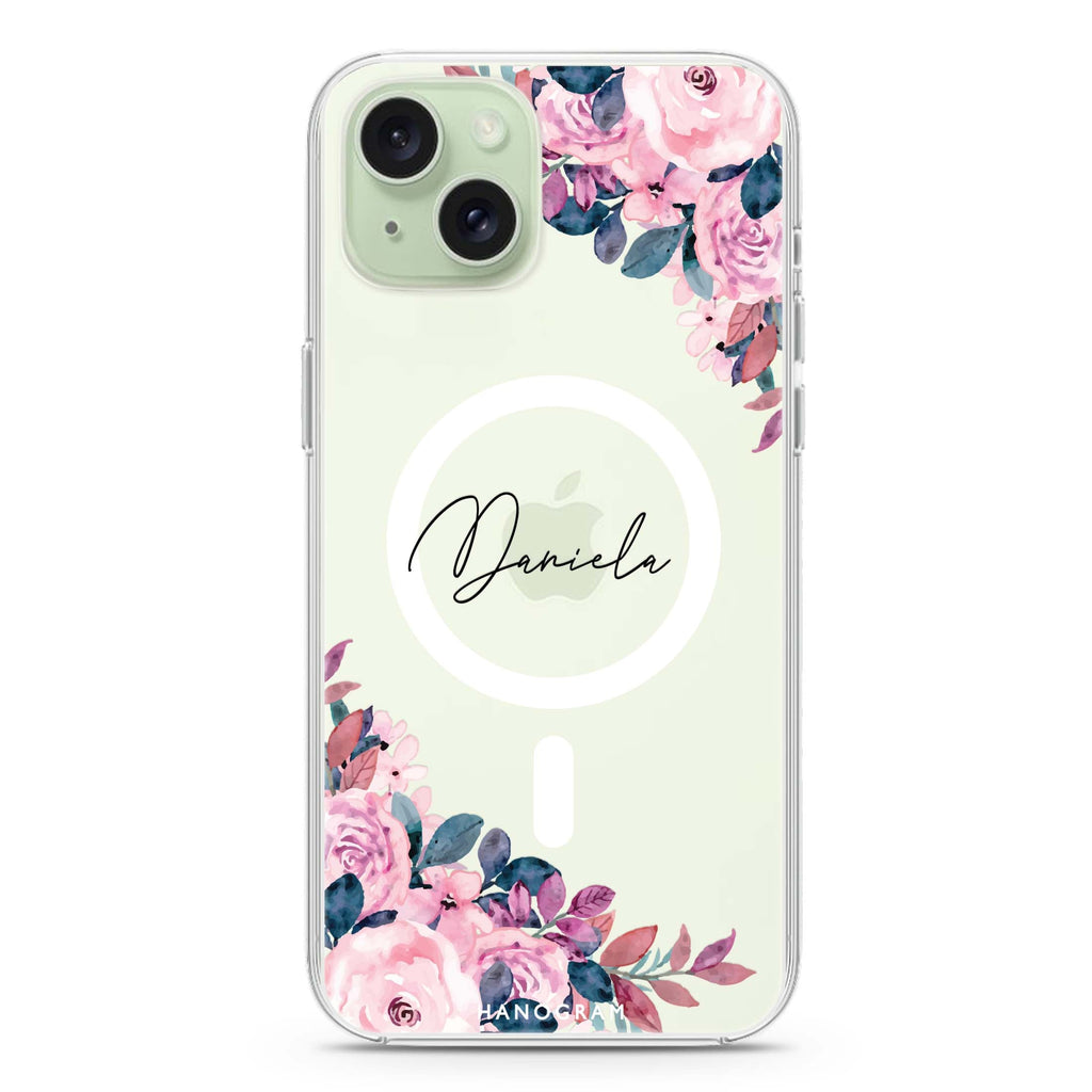 Blossom Breeze iPhone 15 Magsafe 兼容水晶透明保護殼