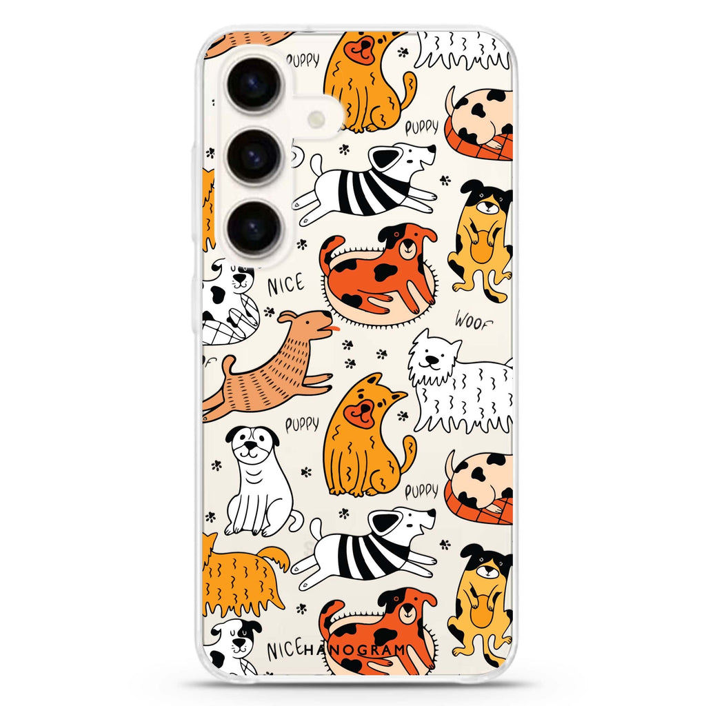 Furry Friends Samsung Galaxy S26/S25/S24 水晶透明保護殼正面展示