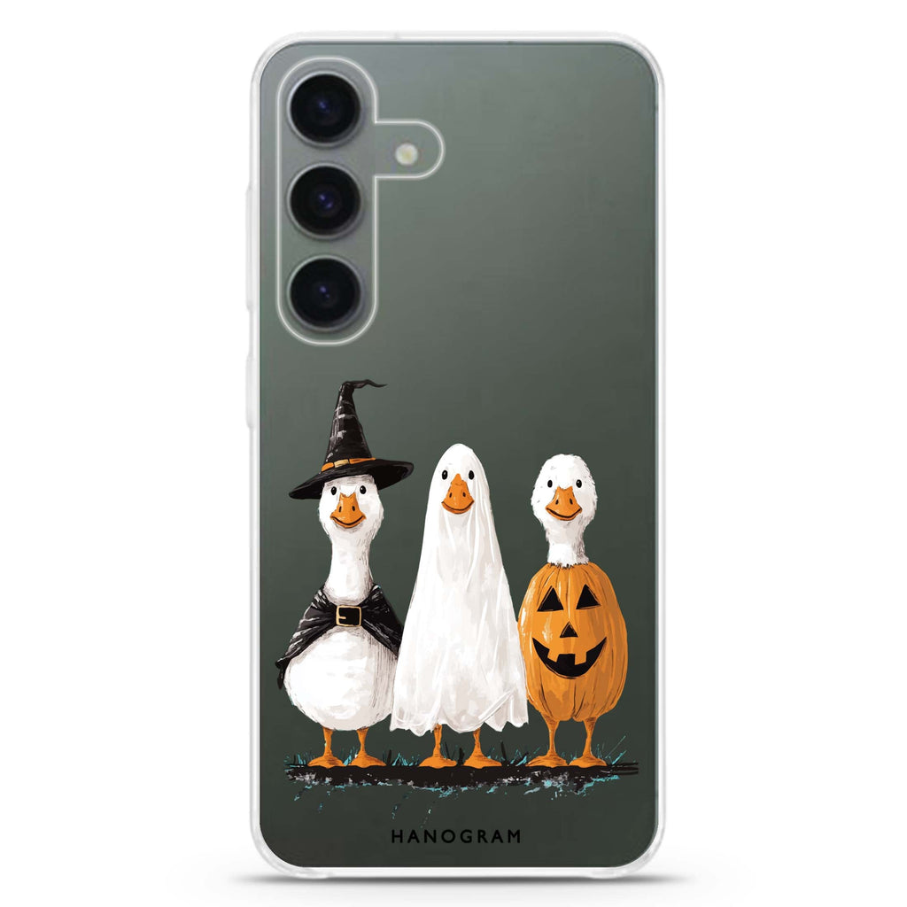 Goosey Ghouls Samsung Galaxy S26/S25/S24 水晶透明保護殼正面展示