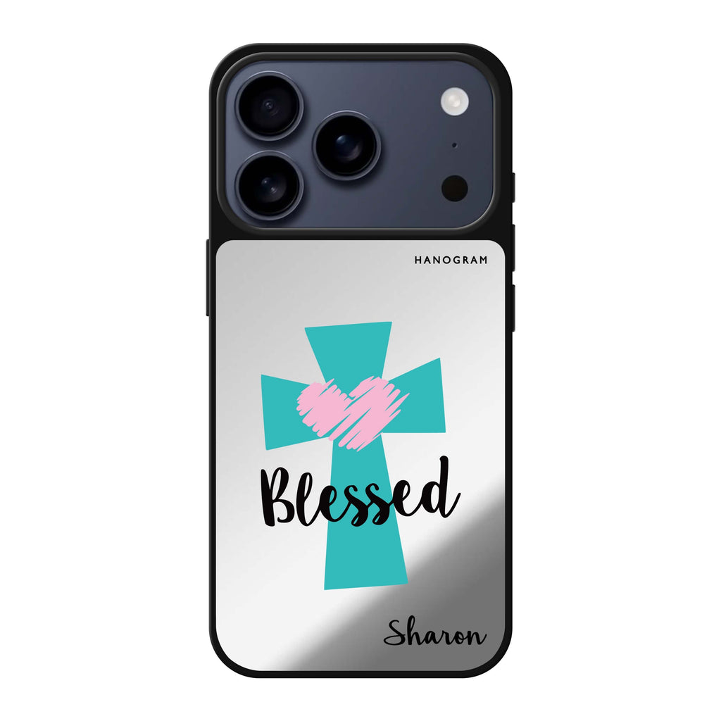 Blessed 圖案 iPhone 17 Pro Max 鏡面手機殼主圖