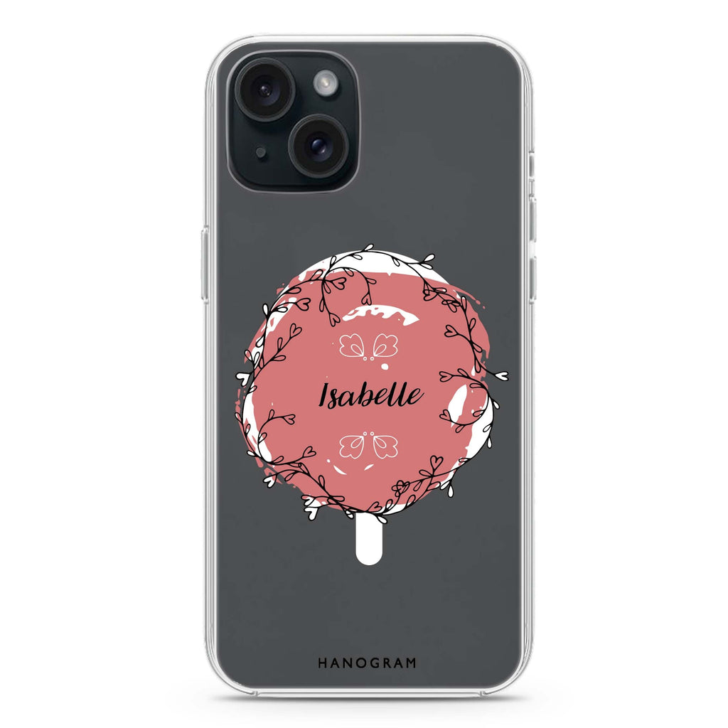 Heart Crown iPhone 15 Plus Magsafe 兼容水晶透明保護殼