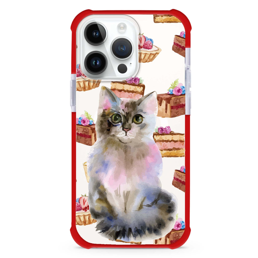 Watercolour Cat iPhone Magsafe 兼容超強防摔保護殼