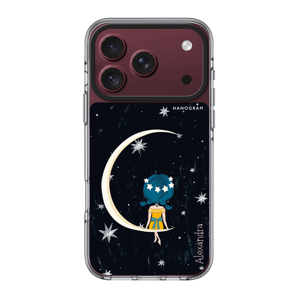 Cute Girl Moon 水晶透明保護殼