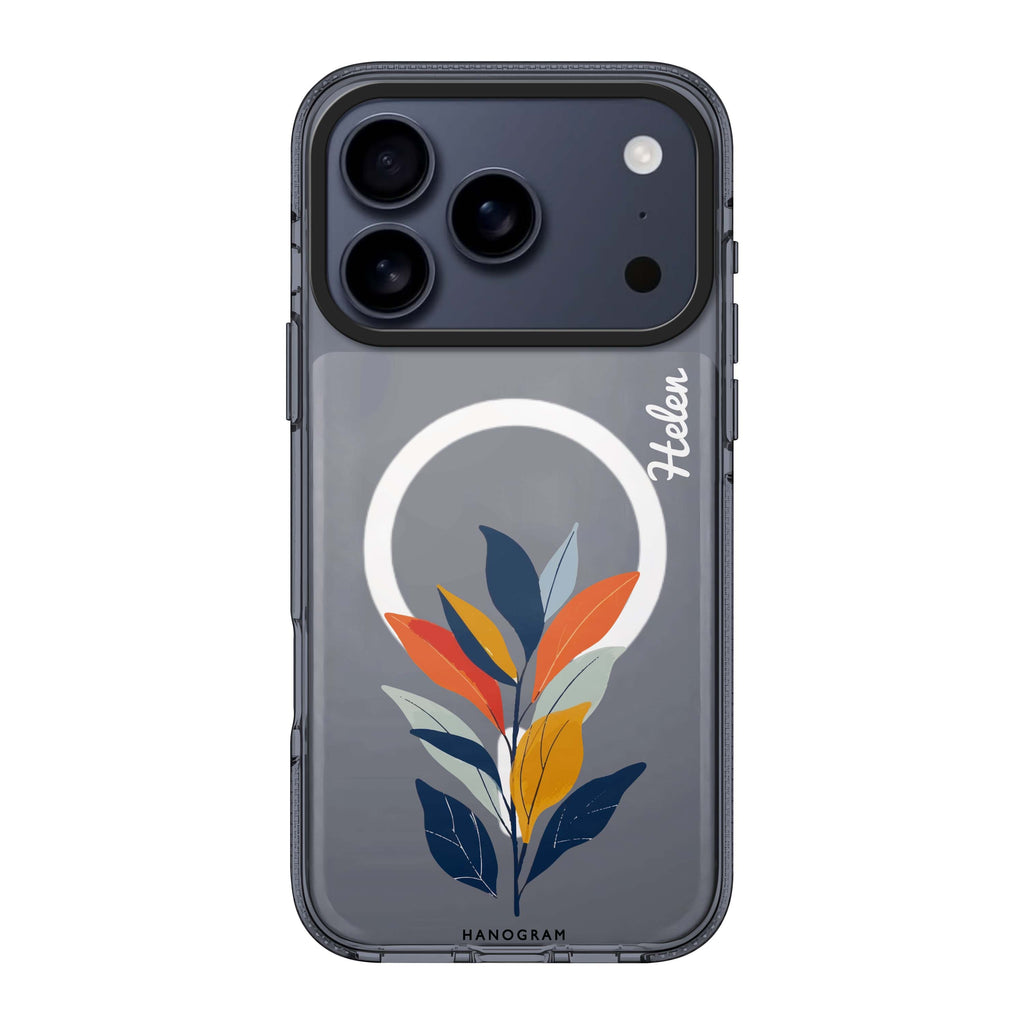 Golden Stroll iPhone 17 Pro Max MagSafe 水晶透明保護殼 旅行圖案設計 可自訂名字及字色 圖1
