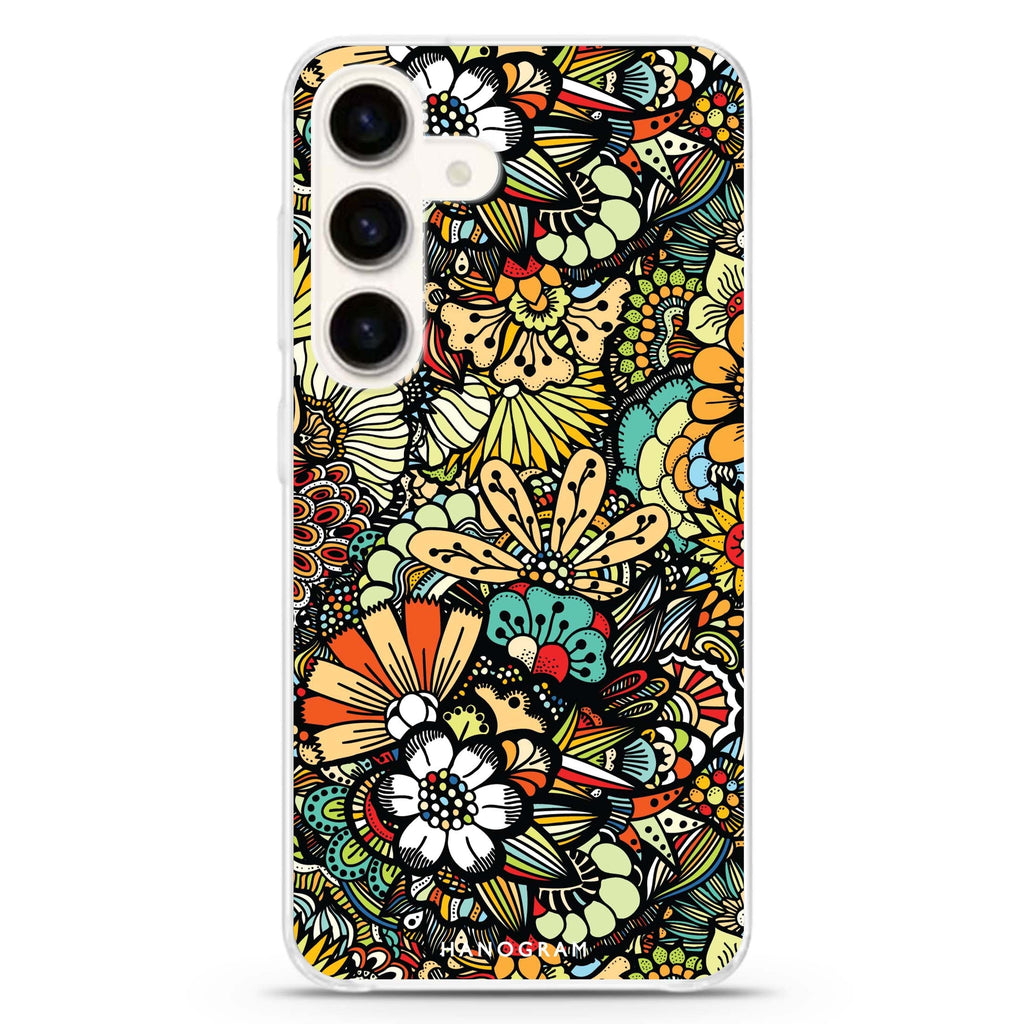 Blooming Harmony Samsung Galaxy S26/S25/S24 水晶透明保護殼正面展示