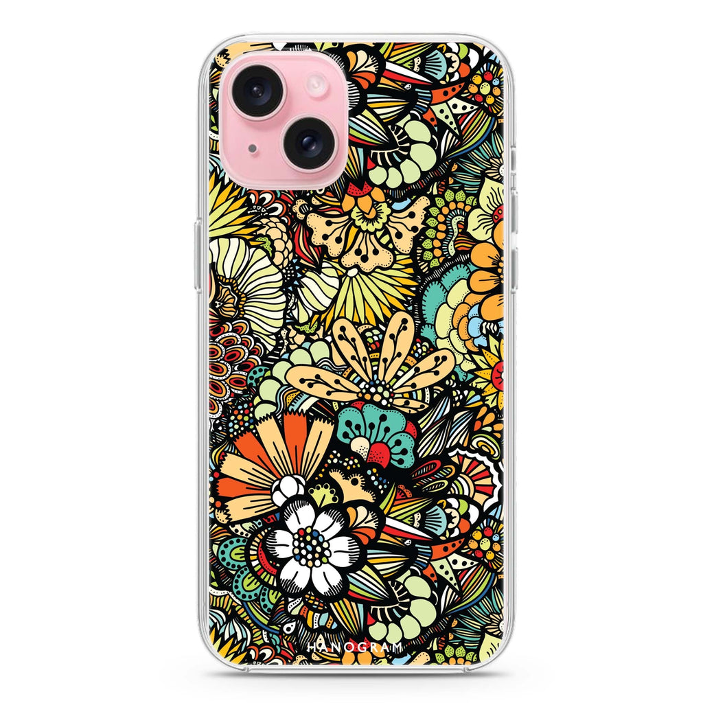 Blooming Harmony iPhone 15 Magsafe 兼容水晶透明保護殼