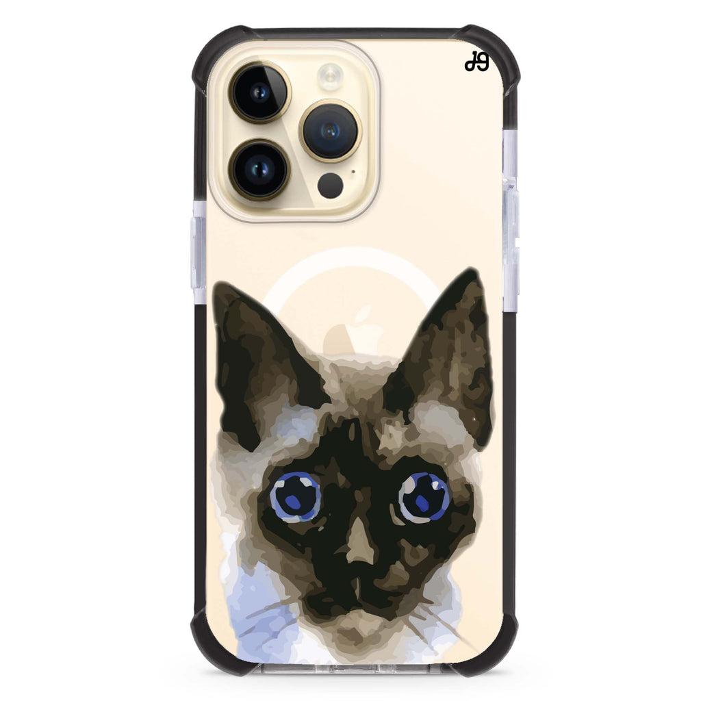 Watercolour Cat iPhone Magsafe 兼容超強防摔保護殼