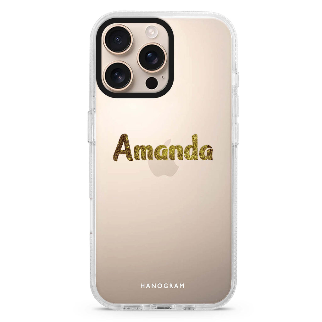 Glittering Gold iPhone 16 Pro & 16 Pro Max Case - Personalized and Stylish Protection