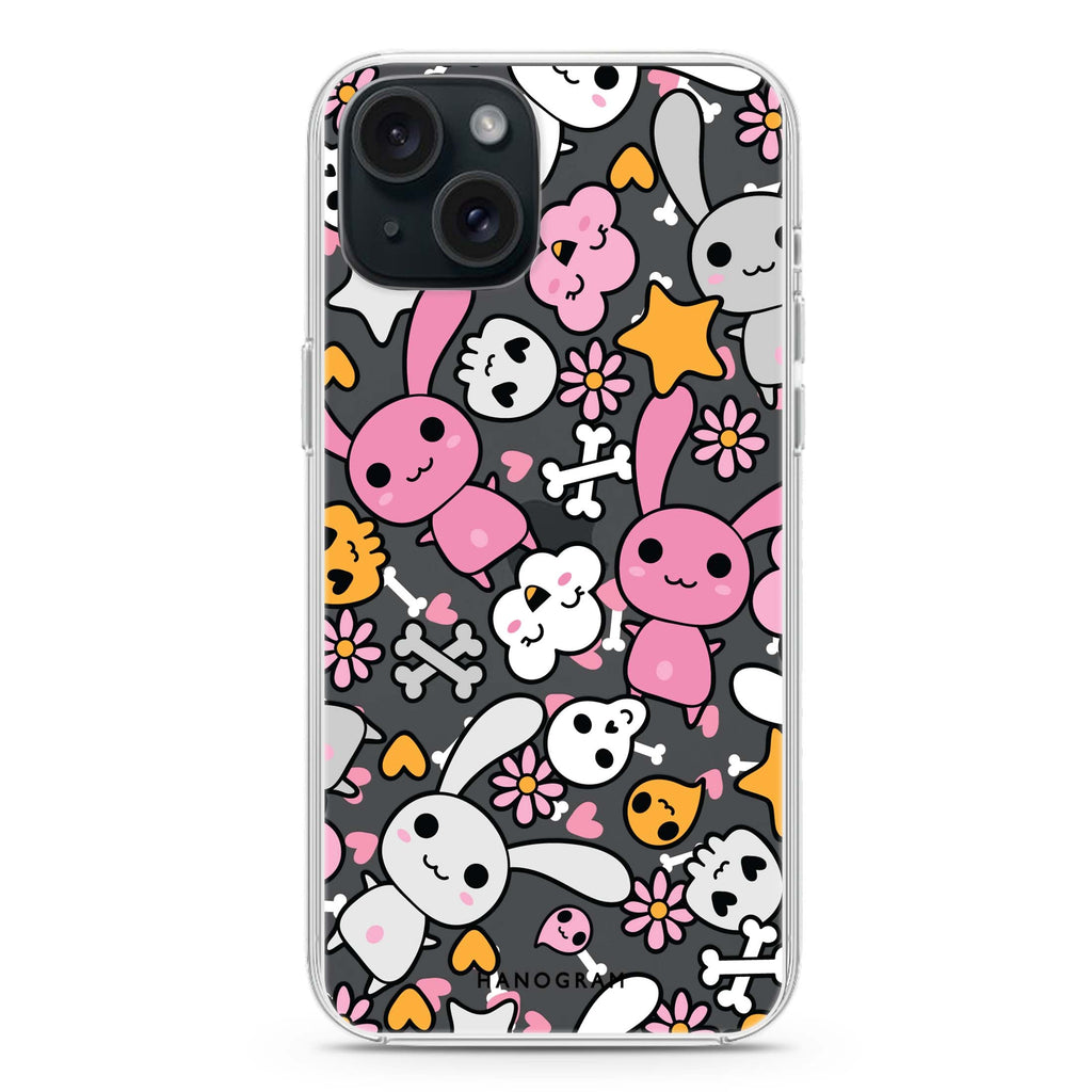 Bunny Doodles iPhone 15 水晶透明保護殼