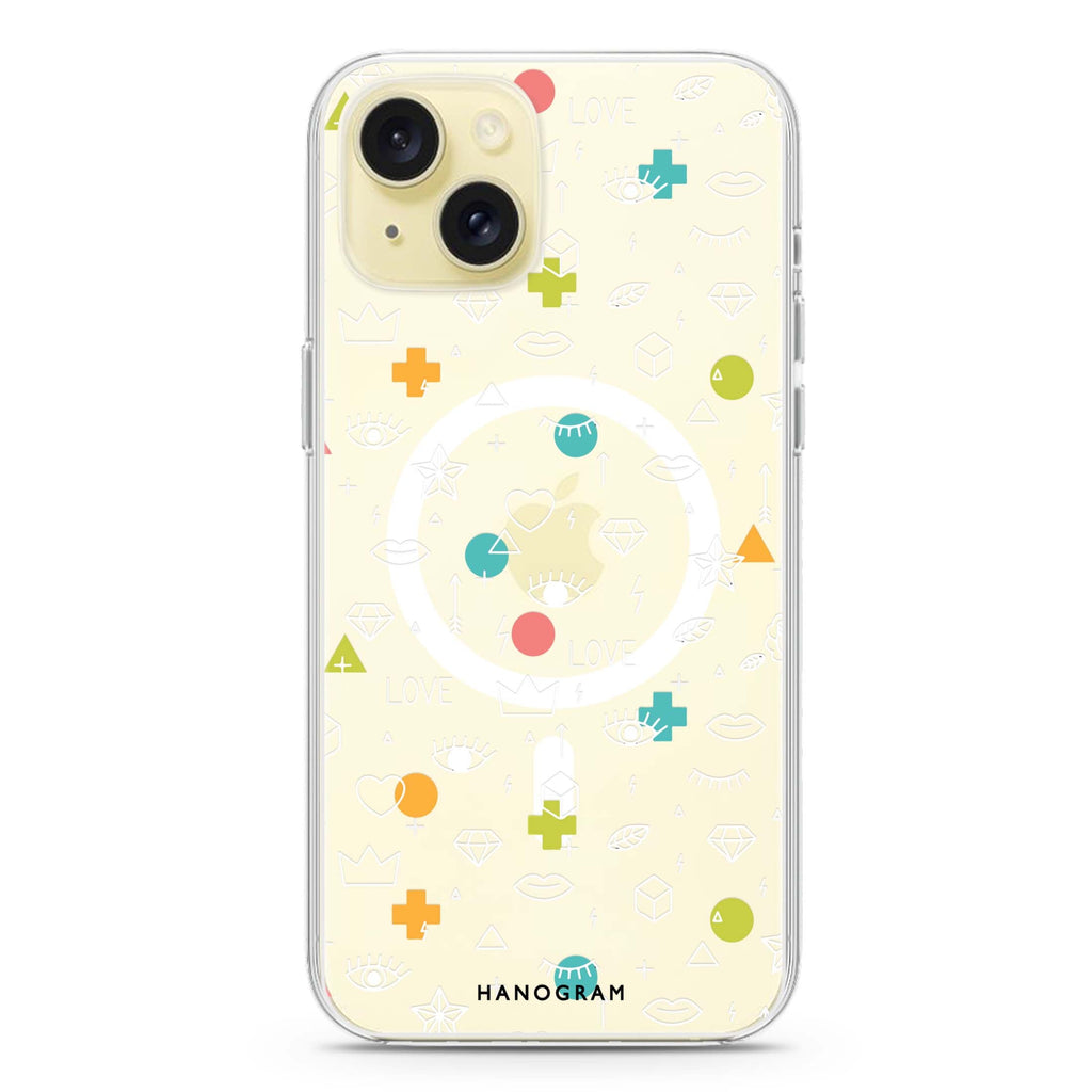 Affection Array iPhone 15 Plus Magsafe 兼容水晶透明保護殼