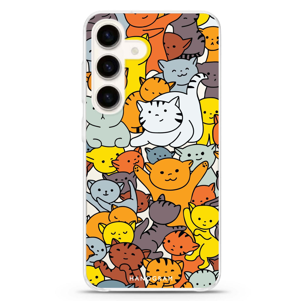 Meow Mates Samsung Galaxy S26/S25/S24 水晶透明保護殼正面展示