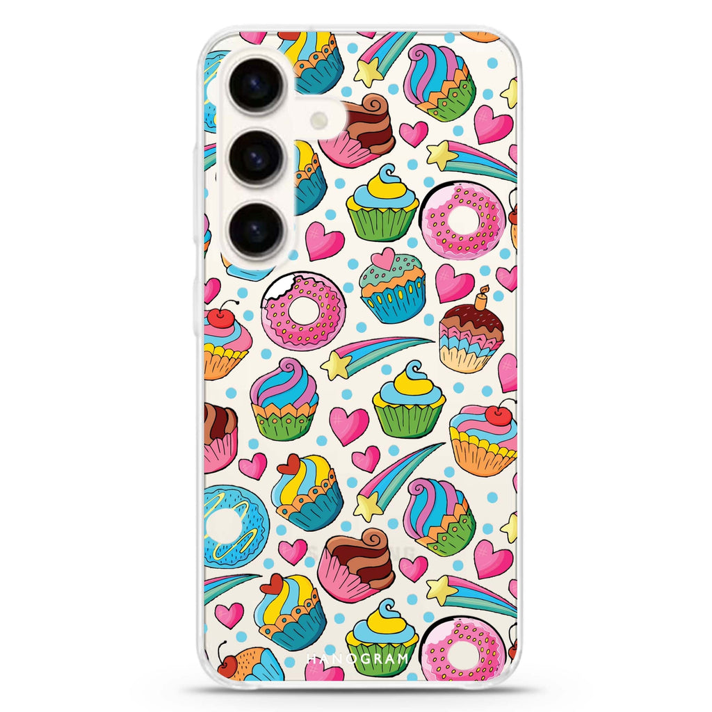 Passion Pastries Samsung Galaxy S26/S25/S24 水晶透明保護殼正面展示