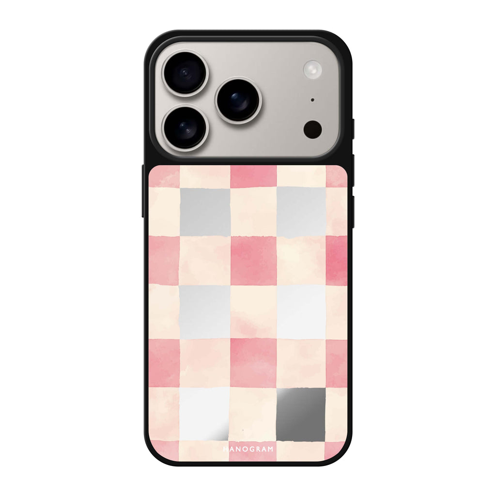Rosy Picnic 粉紅色圖案 iPhone 17 Pro Max 鏡面手機殼主圖