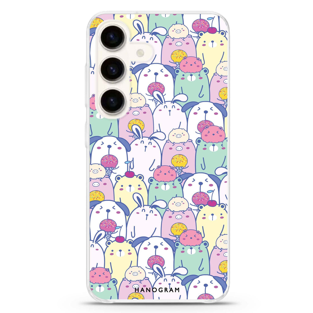 Charm Critters Samsung Galaxy S26/S25/S24 水晶透明保護殼正面展示
