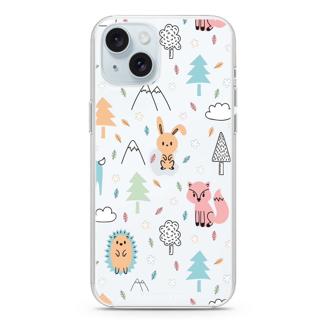 Whimsy Wildlife iPhone 15 plus 水晶透明保護殼