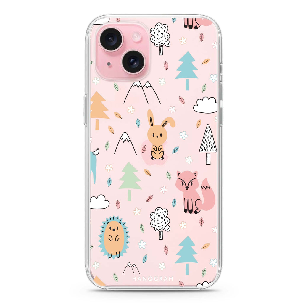 Whimsy Wildlife iPhone 15 水晶透明保護殼