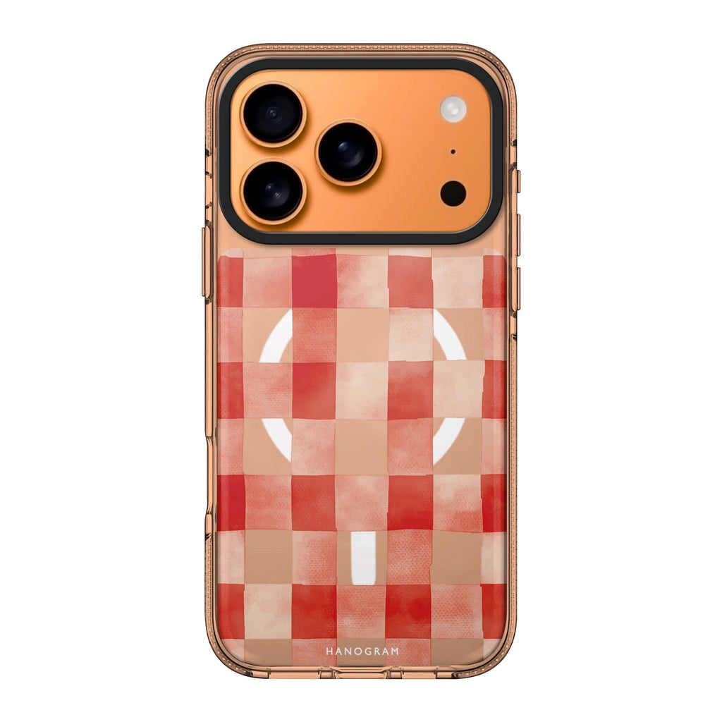 Cherry Checks iPhone 17 Pro Max MagSafe 水晶透明保護殼 櫻桃圖案設計 圖1