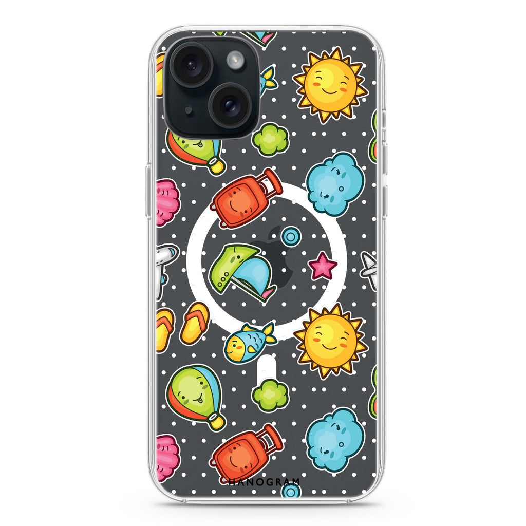 Animagic Adorables iPhone 15 Magsafe 兼容水晶透明保護殼