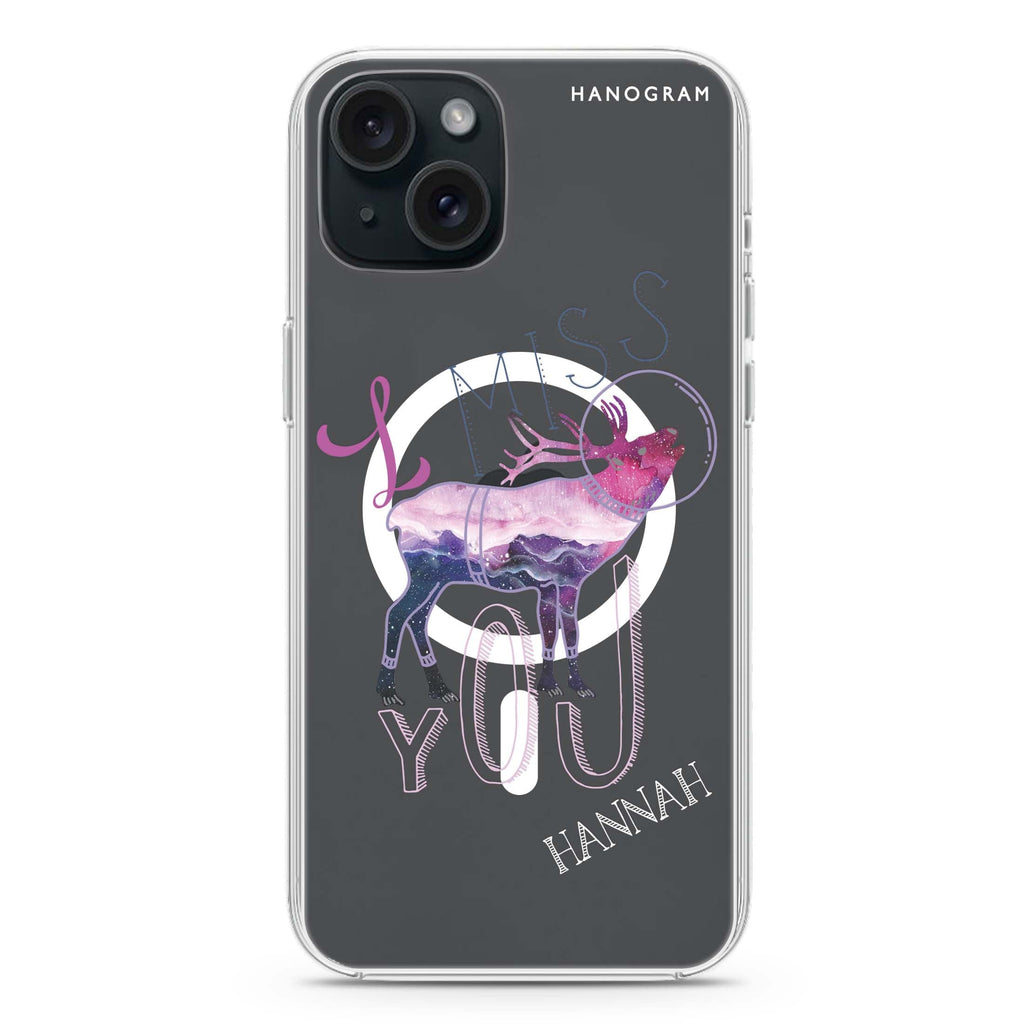 Galactic Love iPhone 15 Magsafe 兼容水晶透明保護殼