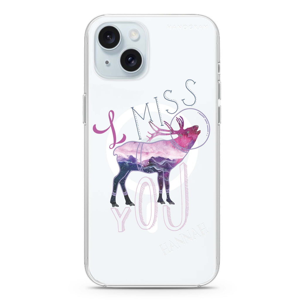 Galactic Love iPhone 15 Plus Magsafe 兼容水晶透明保護殼