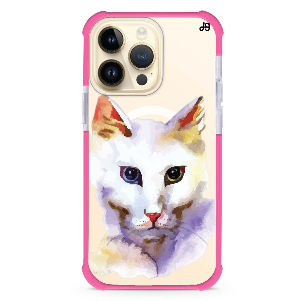 Watercolour Cat iPhone Magsafe 兼容超強防摔保護殼