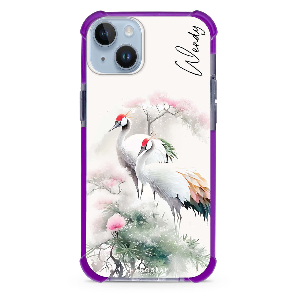 Pines & cranes iPhone 15 Plus Magsafe 兼容超強防摔保護殼