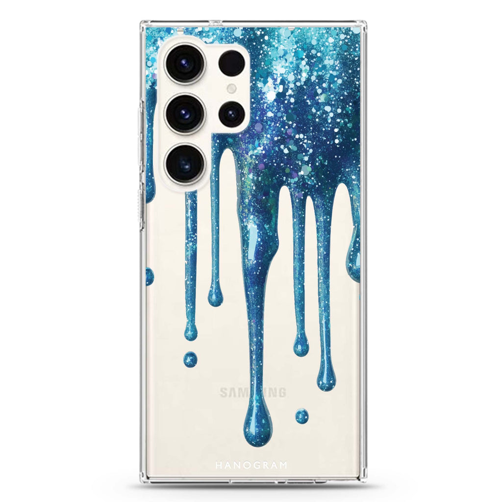 Gleaming Drips Samsung Galaxy Ultra 透明保護殼，適用 S26/S25/S24/S23 Ultra，圖1