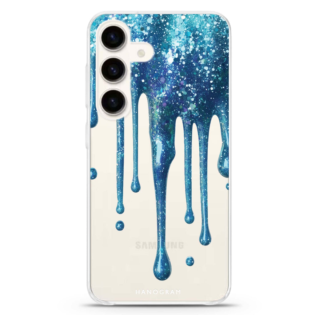 Gleaming Drips Samsung Galaxy S26/S25/S24 水晶透明保護殼正面展示