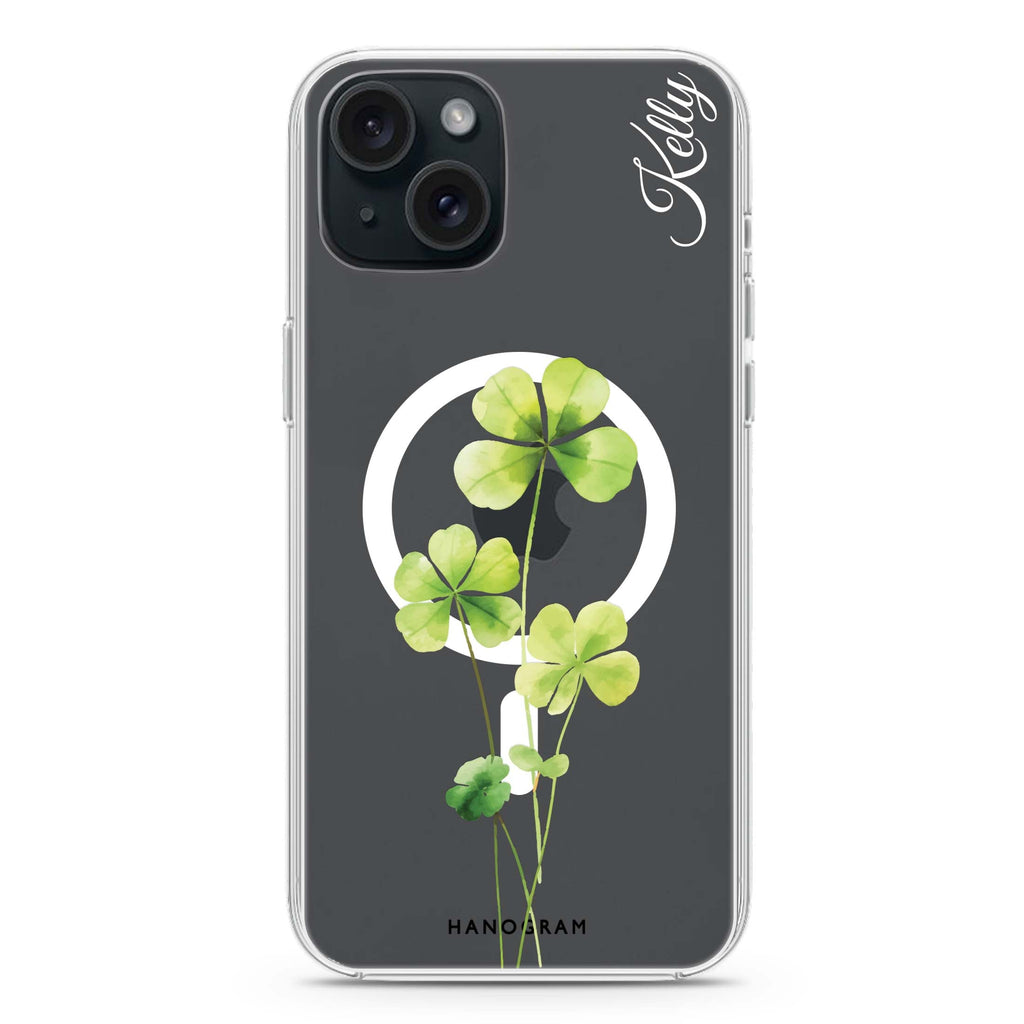 Trinity Blossom iPhone 15 Plus Magsafe 兼容水晶透明保護殼
