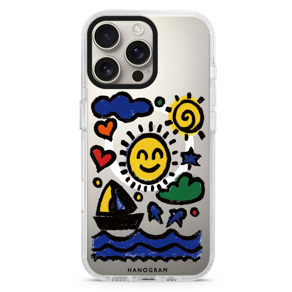 Seaside Memories Magsafe 兼容水晶透明保護殼