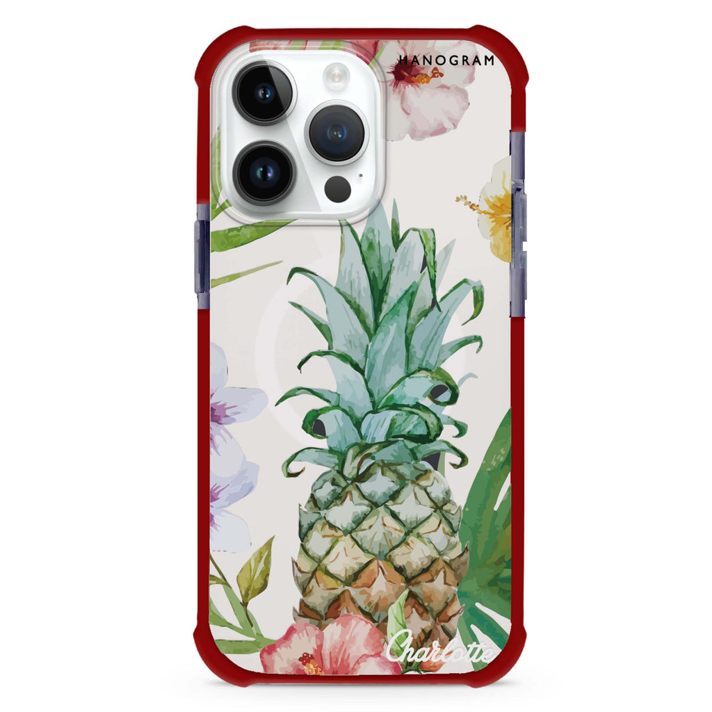 Pineapple & Floral iPhone Magsafe 兼容超強防摔保護殼