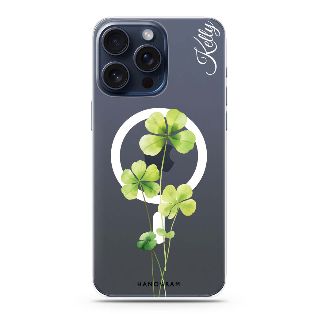 Trinity Blossom iPhone Magsafe 兼容水晶透明保護殼