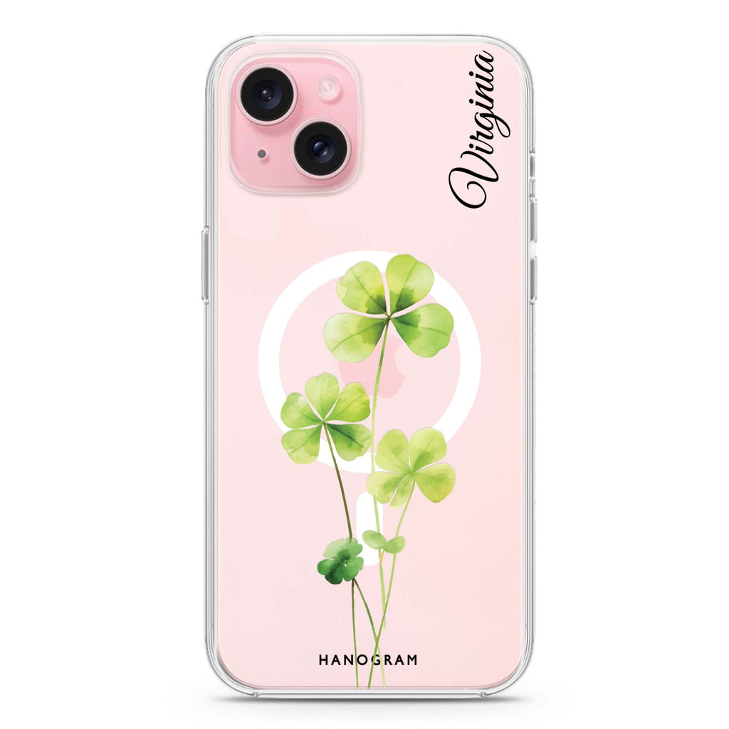 Trinity Blossom iPhone 15 Magsafe 兼容水晶透明保護殼