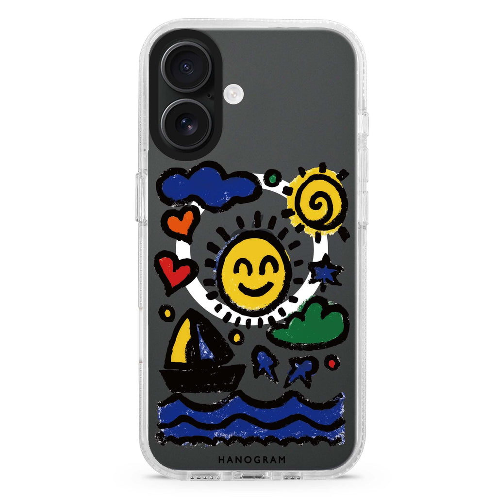 Seaside Memories Magsafe 兼容水晶透明保護殼