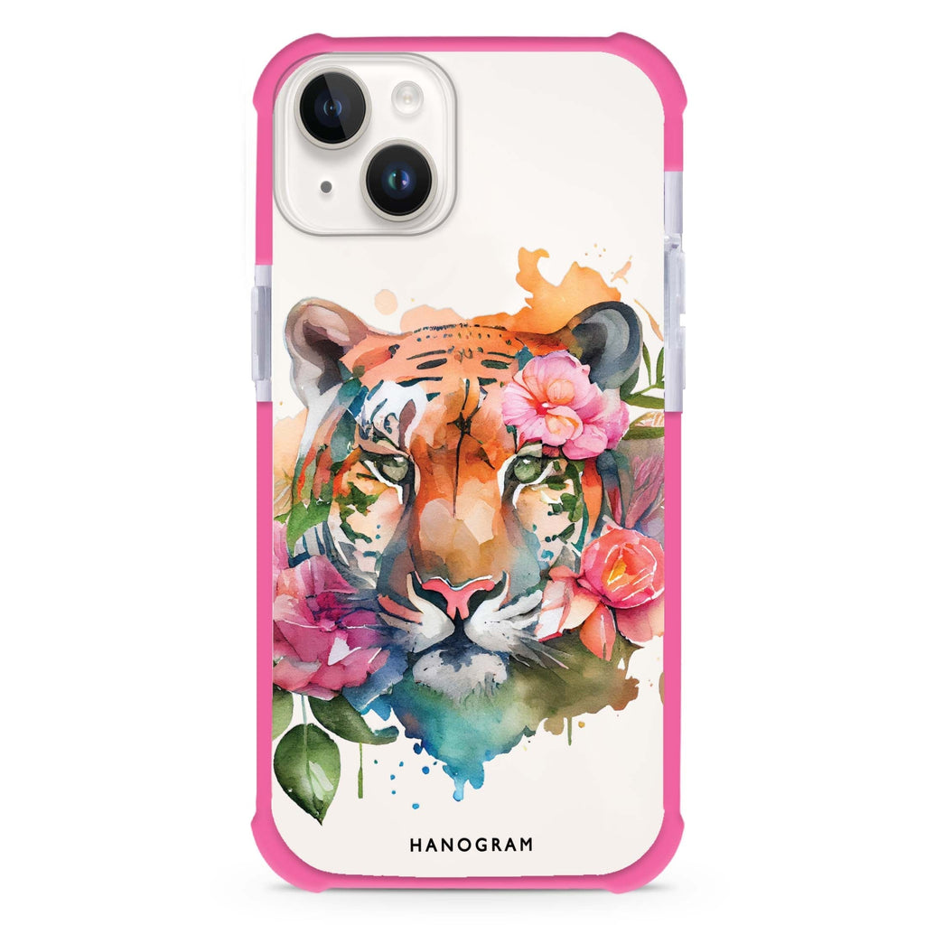 Floral Tiger iPhone 15 Plus Magsafe 兼容超強防摔保護殼