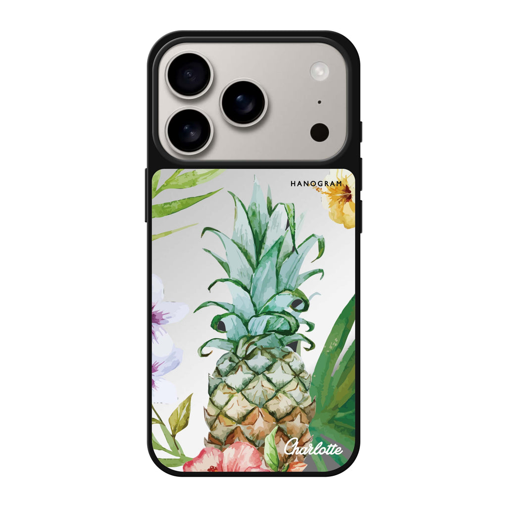 Pineapple & Floral 花卉 iPhone 17 Pro Max 鏡面手機殼主圖